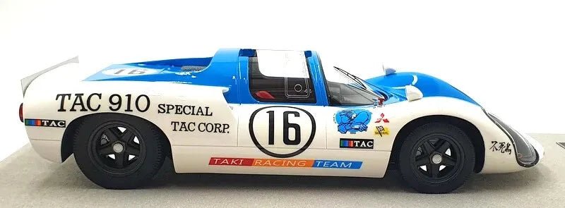 Tecnomodel Porsche 910 Taki Racing Japan GP 1969 #16 Driven by: Kazato/Hasogawa 1:18 Modell - Artexio