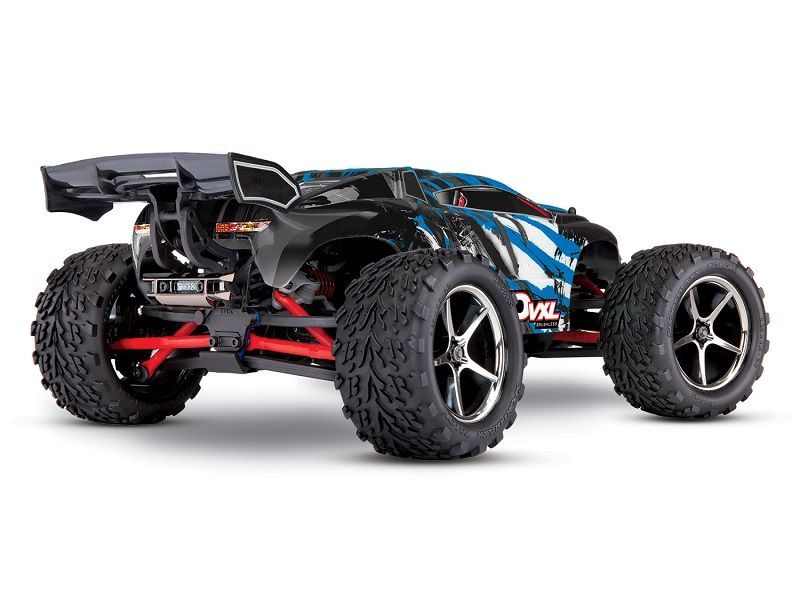 Traxxas E-Revo 4x4 1:16 RTR Monster Truck blau TSM VXL-3m Brushless mit NiMh Akku + 4A USB/C-Lader