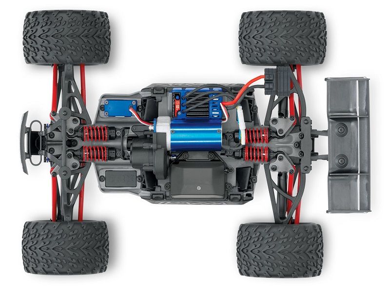 Traxxas E-Revo 4x4 1:16 RTR Monster Truck lila TSM VXL-3m Brushless mit NiMh Akku + 4A USB/C-Lader
