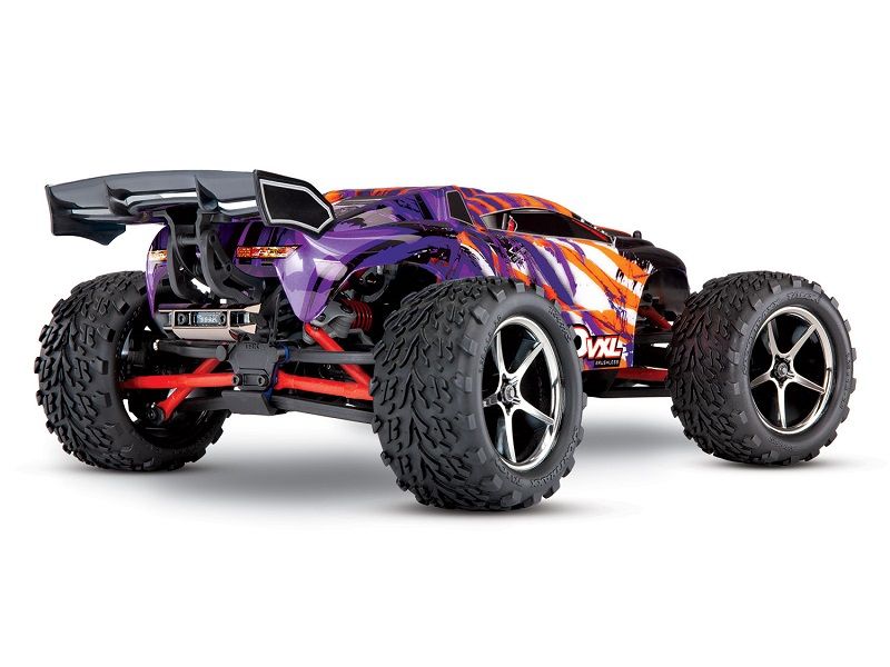Traxxas E-Revo 4x4 1:16 RTR Monster Truck lila TSM VXL-3m Brushless mit NiMh Akku + 4A USB/C-Lader