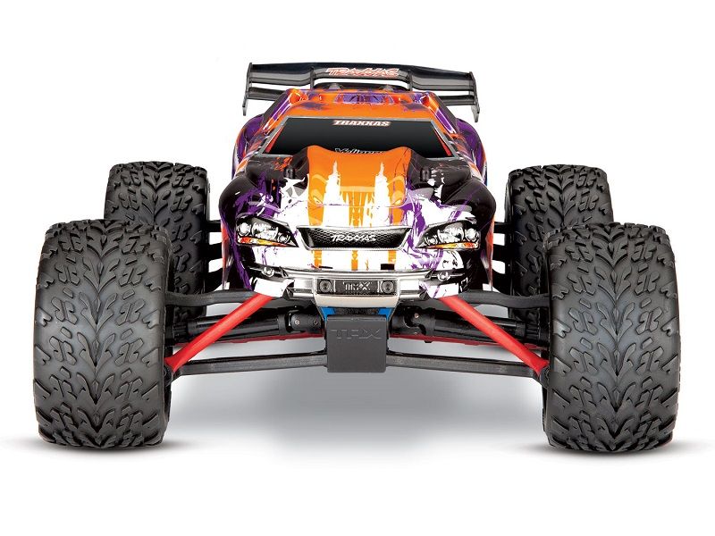Traxxas E-Revo 4x4 1:16 RTR Monster Truck lila TSM VXL-3m Brushless mit NiMh Akku + 4A USB/C-Lader