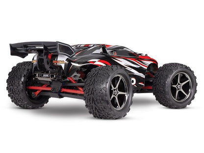 Traxxas E-Revo 4x4 1:16 RTR Monster Truck rot Brushed mit NiMh Akku + 4A USB/C-Lader