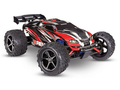 Traxxas E-Revo 4x4 1:16 RTR Monster Truck rot Brushed mit NiMh Akku + 4A USB/C-Lader