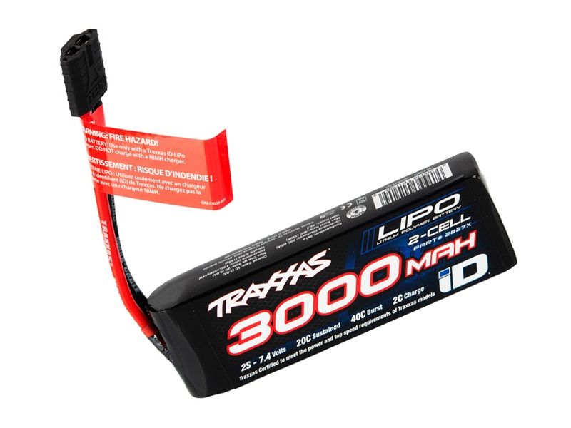 Traxxas ID LiPo Akku 3000mAh 7,4V 2-Zellen 20C (Stecker) 2827X_Artexio