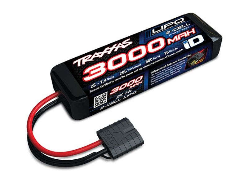 Traxxas ID LiPo Akku 3000mAh 7,4V 2-Zellen 20C (Stecker) 2827X