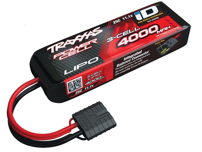 Traxxas ID Lipo battery 4000mAh 11.1V 3 cells 25c (plug) 2849x