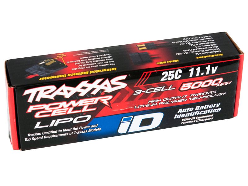 Traxxas ID LiPo Akku 5000mAh 11,1V 3-Zellen 25C Short (ID Stecker) 2832X_Artexio