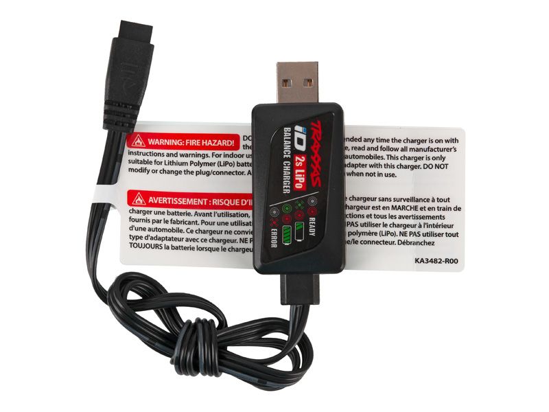 Traxxas Ladegerät, iD Balance, USB (nur für LiPo 7,4 Volt mit iD-Anschluss)