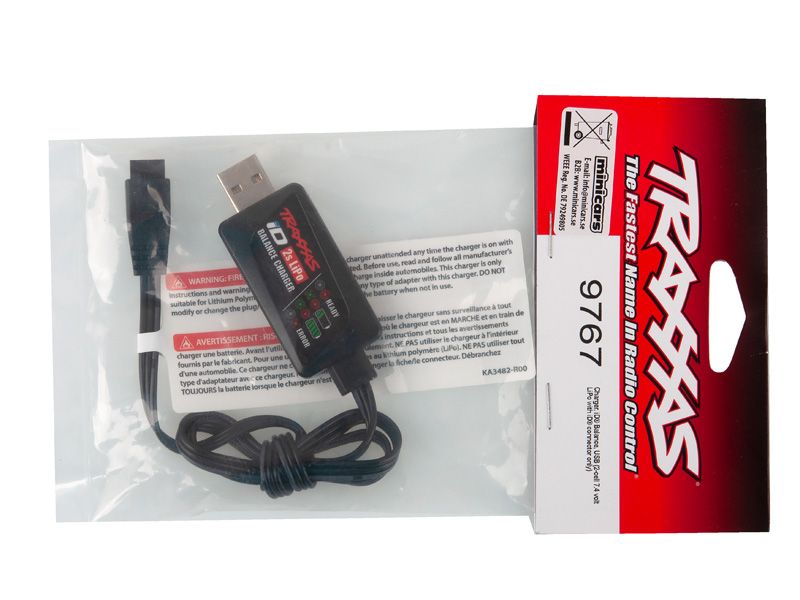 Traxxas Ladegerät, iD Balance, USB (nur für LiPo 7,4 Volt mit iD - Anschluss)