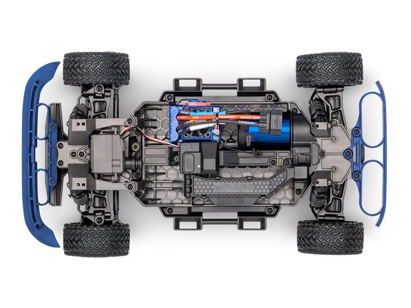 Traxxas Mini Rally 4WD Brushless VXL3S RTR 1:12 Ford RS200 blau mit 2S Lipo Akku + USB/C - Lader