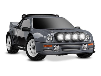 Traxxas Mini Rally 4WD Brushless VXL3S RTR 1:12 Ford RS200 grau mit 2S Lipo Akku + USB/C - Lader