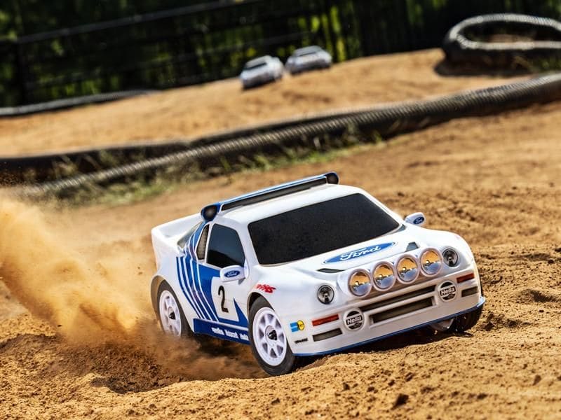 Traxxas Mini Rally 4WD Brushless VXL3S RTR 1:12 Ford RS200 mit 2S Lipo Akku + USB/C - Lader