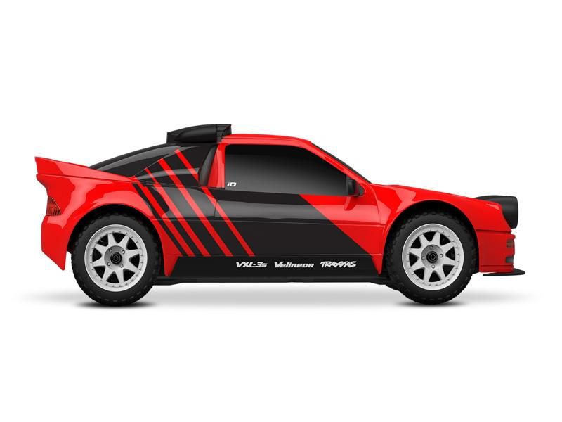 Traxxas Mini Rally 4WD Brushless VXL3S RTR 1:12 Ford RS200 rot mit 2S Lipo Akku + USB/C - Lader