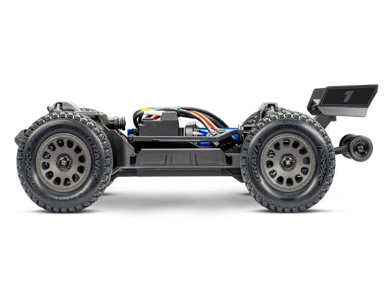 Traxxas Mini XRT 4WD Brushless VXL3S RTR 1:12 Truggy blau mit 2S Lipo Akku + USB/C - Lader