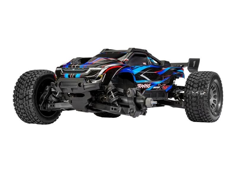 Traxxas Mini XRT 4WD Brushless VXL3S RTR 1:12 Truggy blau mit 2S Lipo Akku + USB/C - Lader