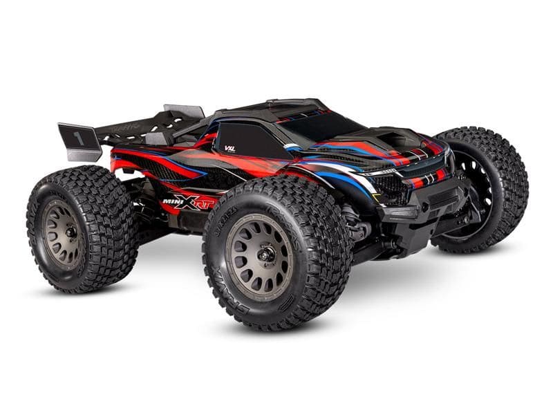 Traxxas Mini XRT 4WD Brushless VXL3S RTR 1:12 Truggy rot mit 2S Lipo Akku + USB/C - Lader