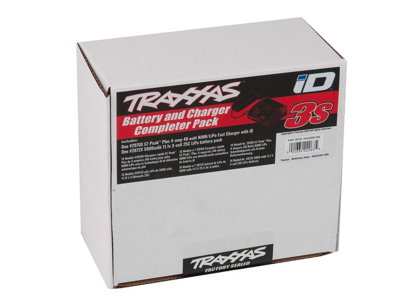 Traxxas POWER PACK EZ-Peak Plus 4A Ladegerät EU Version + 1x ID LiPo 11,1V 5000mah 25C