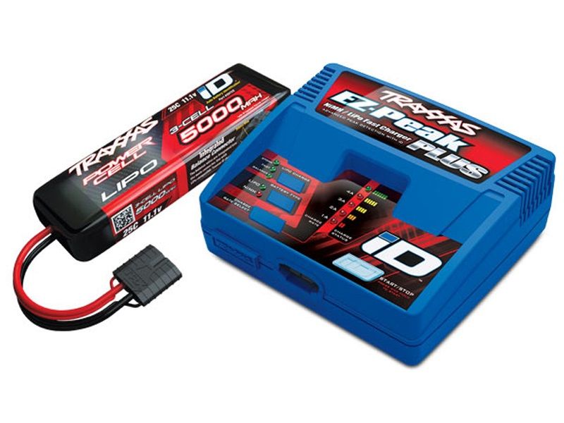 Traxxas POWER PACK EZ-Peak Plus 4A Ladegerät EU Version + 1x ID LiPo 11,1V 5000mah 25C
