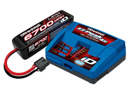 Traxxas POWER PACK EZ-Peak Plus Ladegerät EU Version + 1x ID LiPo 14,8V 6700mah 25C