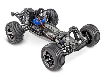 Traxxas Rustler 2WD Brushless BL-2S RTR blau 1:10 Stadium Truck mit 2S Lipo Akku + USB/C-Lader