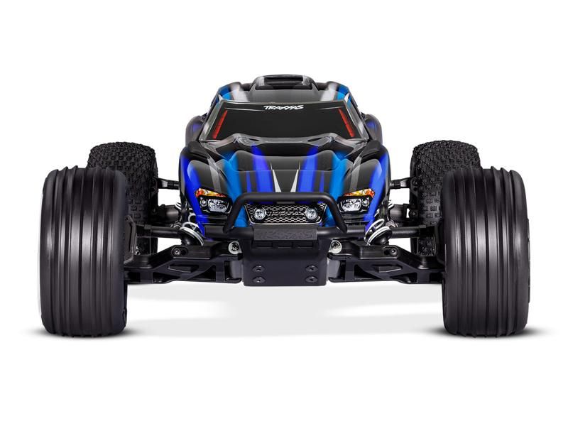 Traxxas Rustler 2WD Brushless BL-2S RTR blau 1:10 Stadium Truck mit 2S Lipo Akku + USB/C-Lader