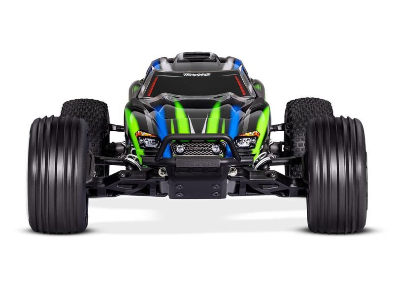 Traxxas Rustler 2WD Brushless BL-2S RTR grün 1:10 Stadium Truck mit 2S Lipo Akku + USB/C-Lader