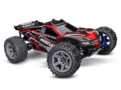 Traxxas Rustler 4WD Brushless BL-2S RTR 1:10 Stadium Truck rot ohne Akku/Lader