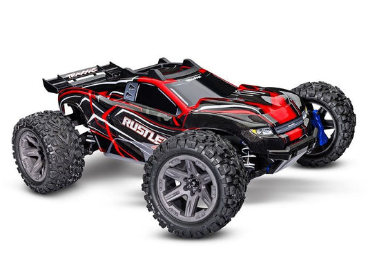 Traxxas Rustler 4WD Brushless BL-2S RTR 1:10 Stadium Truck rot ohne Akku/Lader