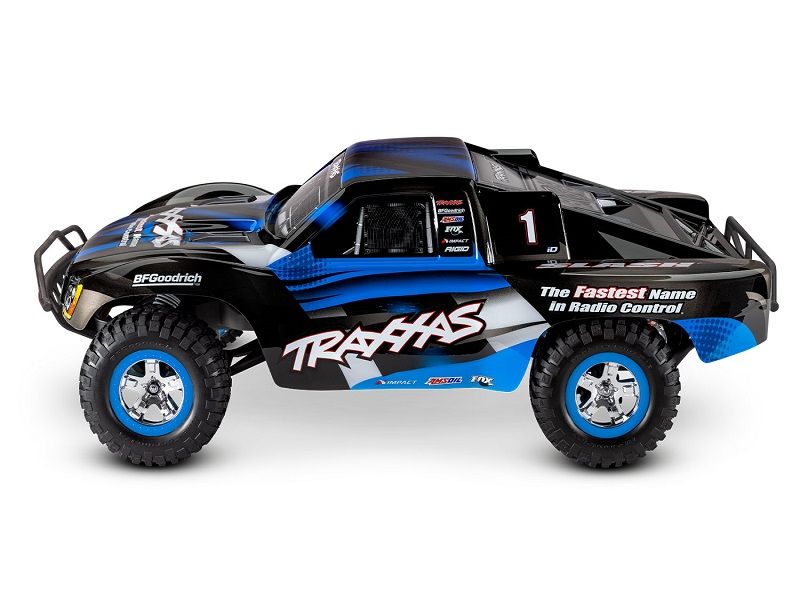 Traxxas Slash 2WD Brushed RTR 1:10 Short Course Race Truck blau mit Akku + 4A USB/C-Lader