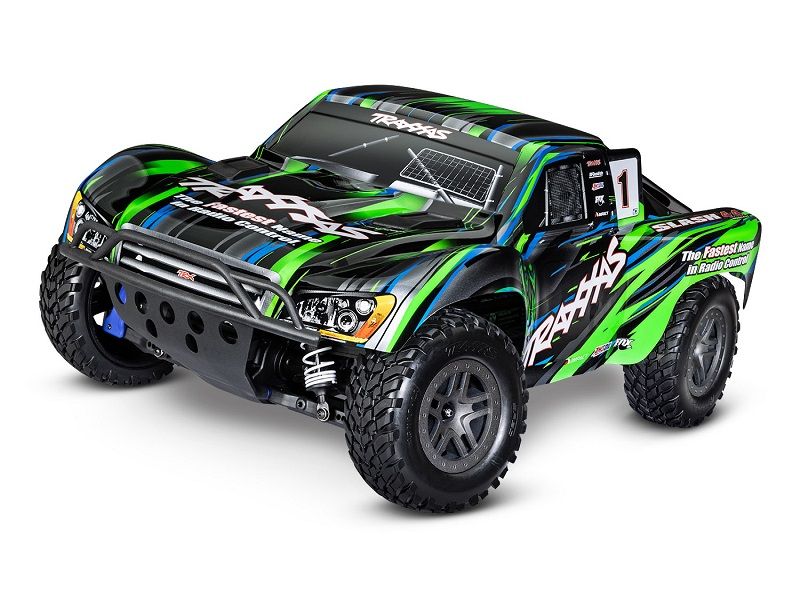 Traxxas Slash 4WD Brushless BL-2S RTR 1:10 Short Course Race Truck grün ohne Akku/Lader