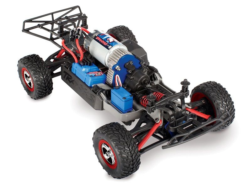 Traxxas Slash 4x4 1:16 RTR Short Course Truck rot Brushed mit NiMh Akku + 4A USB/C-Lader