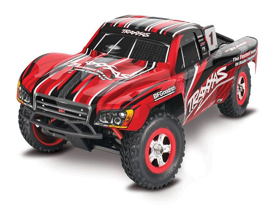 Traxxas Slash 4x4 1:16 RTR Short Course Truck rot Brushed mit NiMh Akku + 4A USB/C-Lader