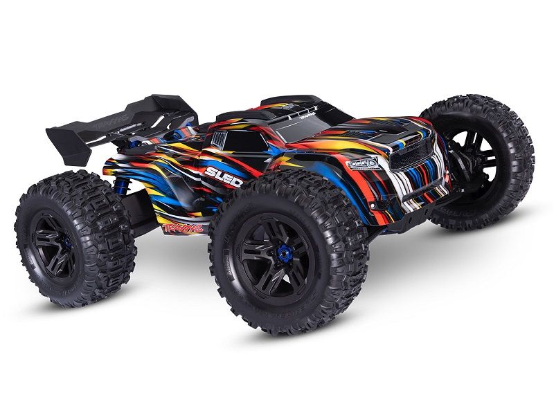 Traxxas Sledge 1:8 Monster Truck RTR 4WD belted VXL-6S blau Brushless ohne Akku/Lader
