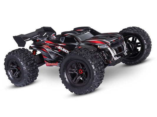 Traxxas Sledge 1:8 Monster Truck RTR 4WD belted VXL-6S rot Brushless ohne Akku/Lader
