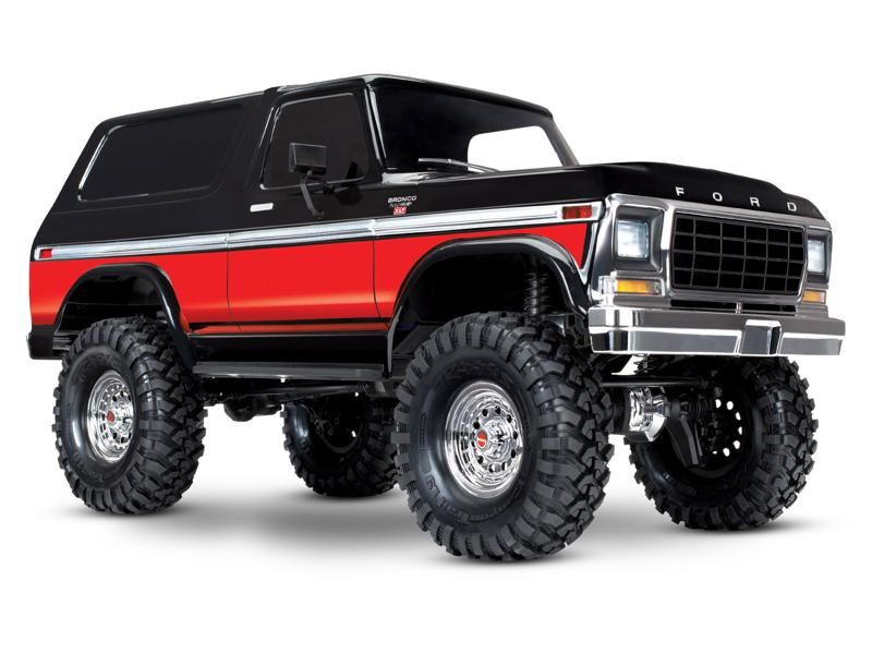 Traxxas TRX-4 Ford Bronco Ranger XLT 4x4 RTR 1:10 Rock Crawler Schwarz/Rot Brushed ohne Akku/Lader_Artexio