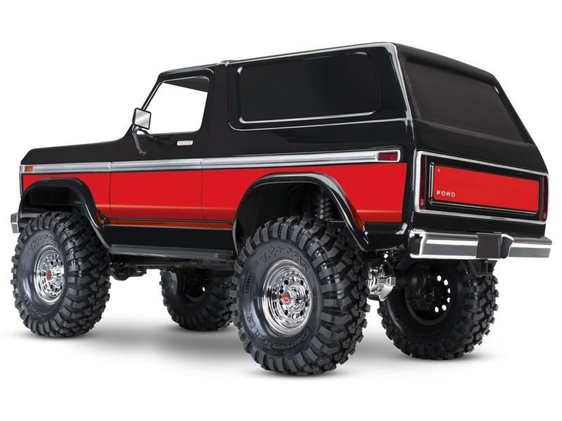 Traxxas TRX-4 Ford Bronco Ranger XLT 4x4 RTR 1:10 Rock Crawler Schwarz/Rot Brushed ohne Akku/Lader_Artexio