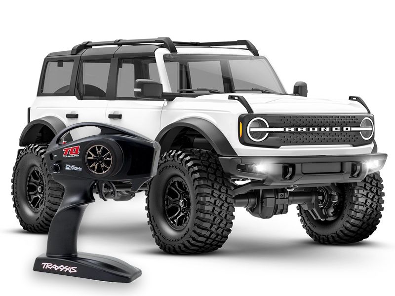Traxxas TRX-4M Ford Bronco 1:18 RTR 4WD Mini RC Crawler weiß Brushed mit Akku/Lader
