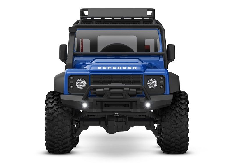 Traxxas TRX-4M Land Rover Defender 1:18 RTR 4WD Mini RC Crawler blau Brushed mit Akku/Lader