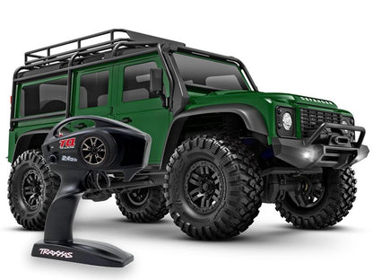Traxxas TRX-4M Land Rover Defender 1:18 RTR 4WD Mini RC Crawler grün Brushed mit Akku/Lader