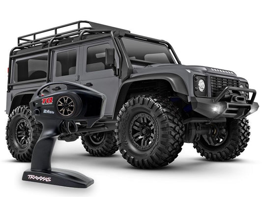 Traxxas TRX-4M Land Rover Defender 1:18 RTR 4WD Mini RC Crawler silber Brushed mit Akku/Lader