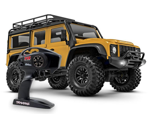 Traxxas TRX-4M Land Rover Defender 1:18 RTR 4WD Mini RC Crawler Tan Brushed mit Akku/Lader