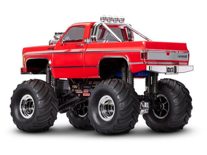 Traxxas TRX-4MT Chevrolet K10 Monster Truck 1:18 RTR 4WD rot Brushed mit Akku/Lader