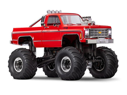 Traxxas TRX-4MT Chevrolet K10 Monster Truck 1:18 RTR 4WD rot Brushed mit Akku/Lader