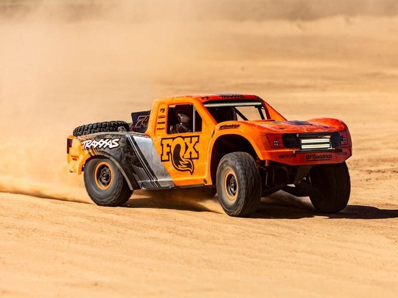 Traxxas Unlimited Desert Racer 4x4 VXL orange FOX1 Edition LED 1:7 RTR Brushless ohne Akku/Lader