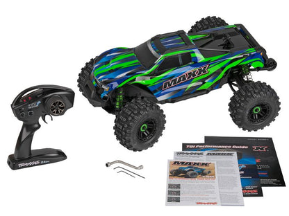 Traxxas WideMaxx Edition 1:10 RTR TSM SR VXL-4S MonsterTruck grün Brushless ohne Akku/Lader