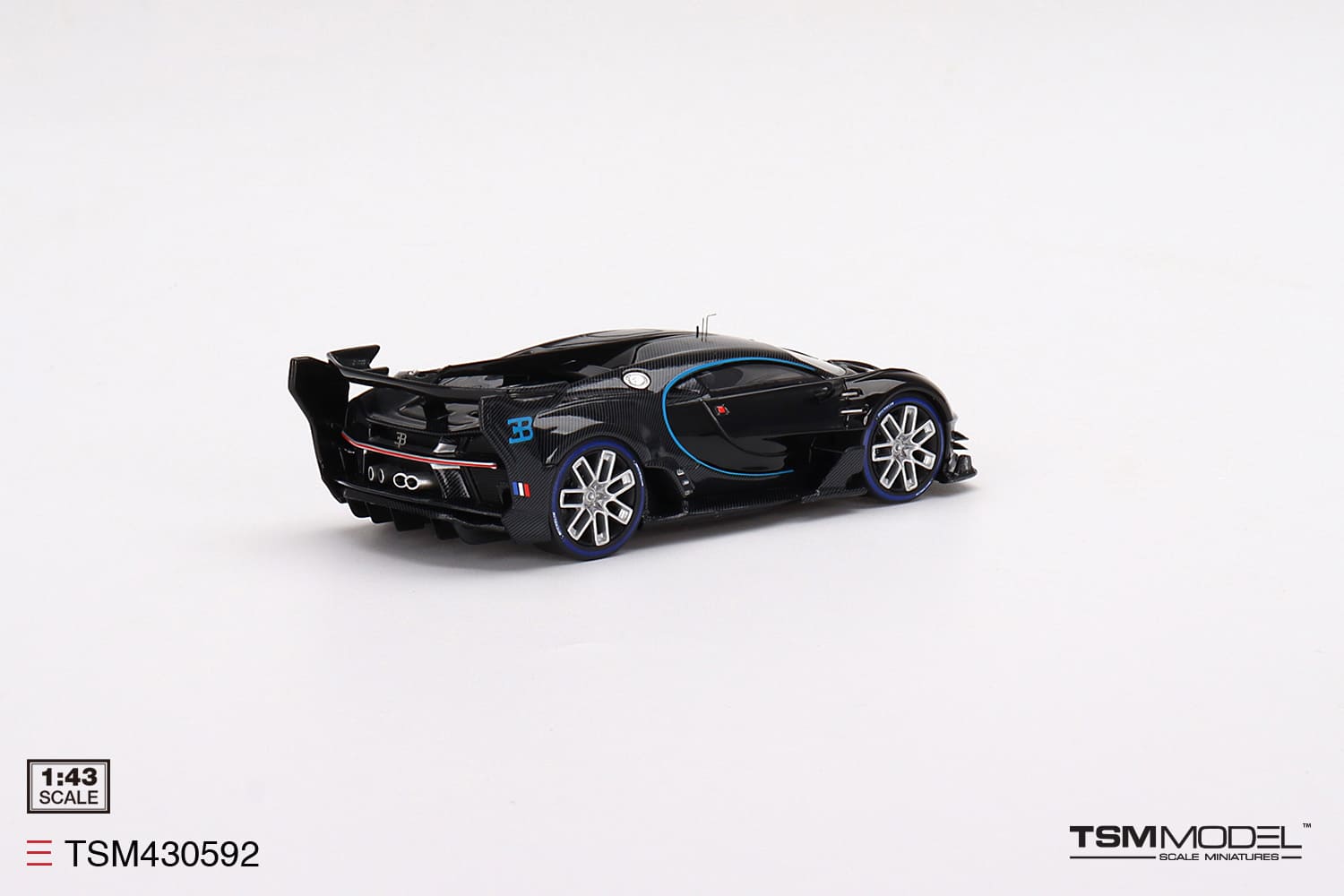 TSM - Models Bugatti Vision Gran Turismo - Black 1:43 Modell - Artexio