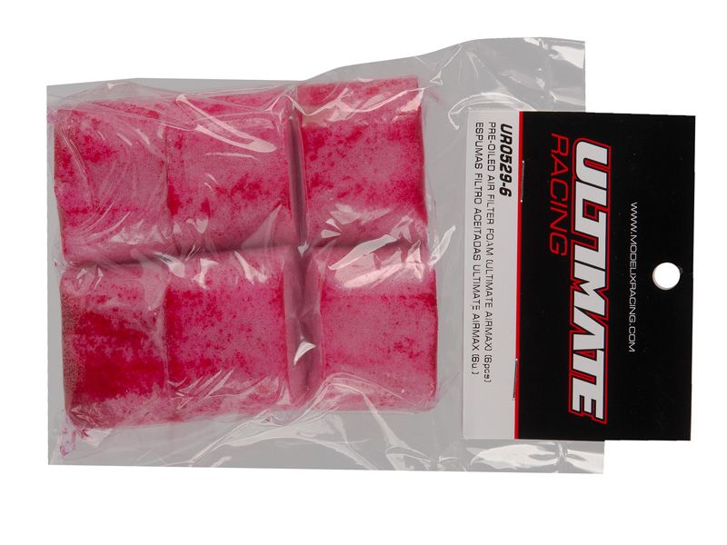 Ultimate RC Luftfilterschaumstoff (6) eingeölt für "AIRMAX" Filter