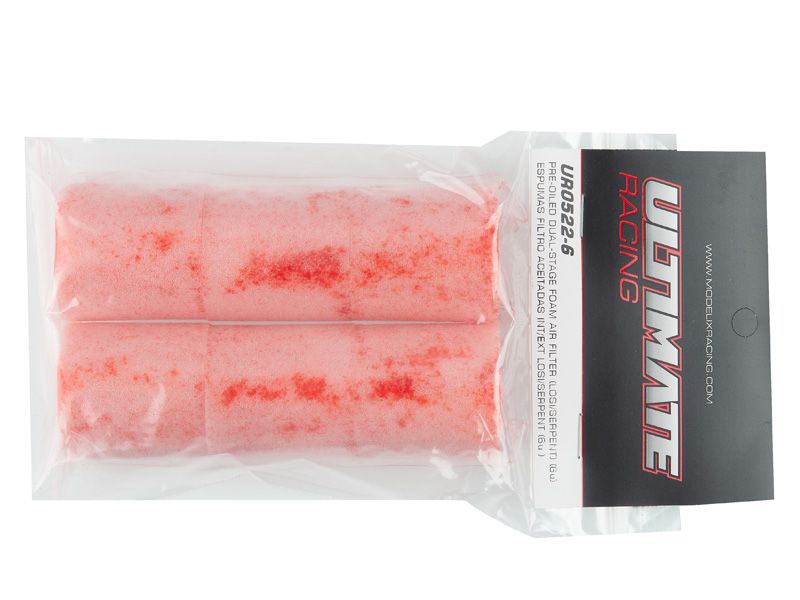 Ultimate Racing Mousse Filtre à Air Huilée Double Étage Premium - Lot De 6 Pour Losi 8ight & Serpent SRX8