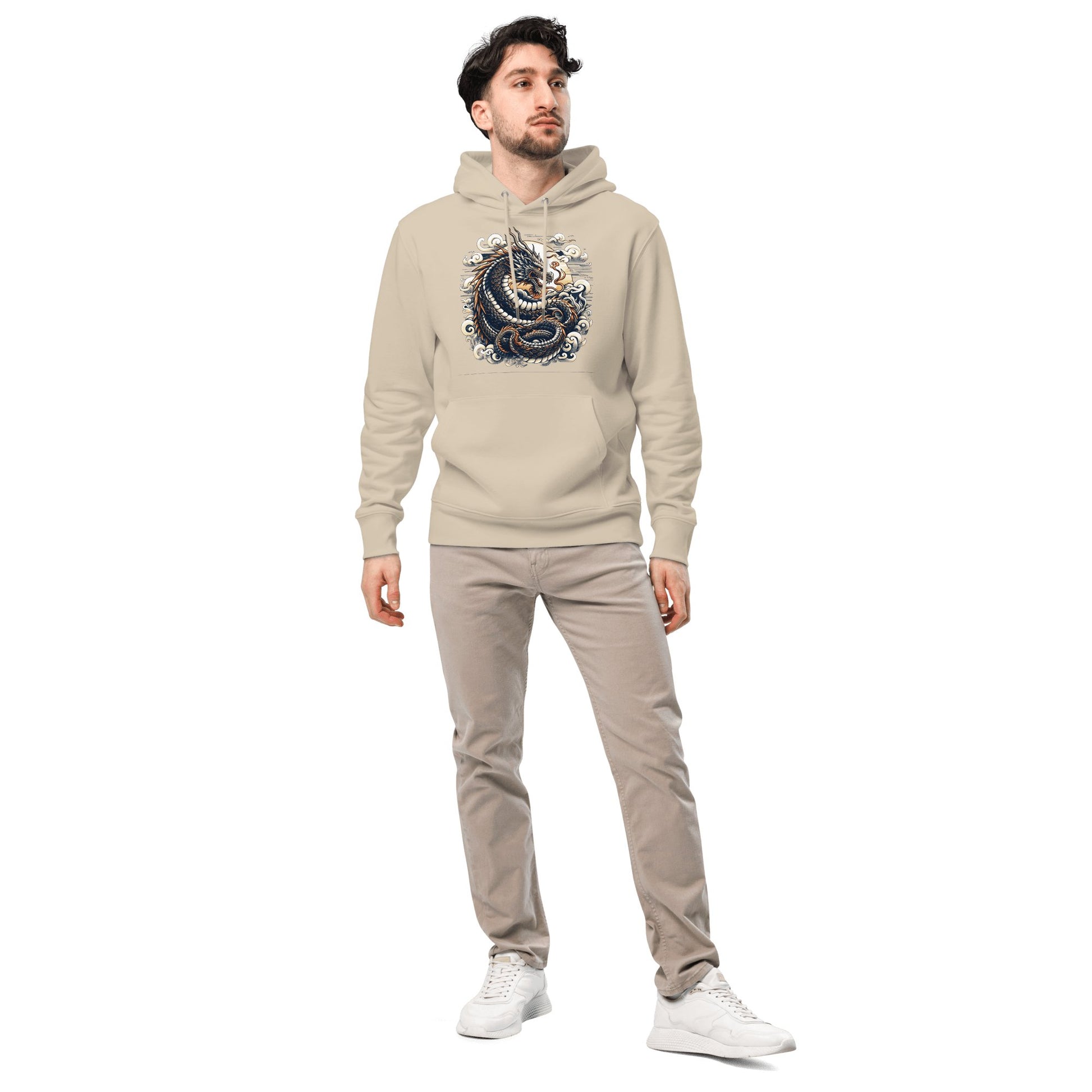 Umweltfreundlicher Unisex Kapuzenpullover "Drache" - Artexio