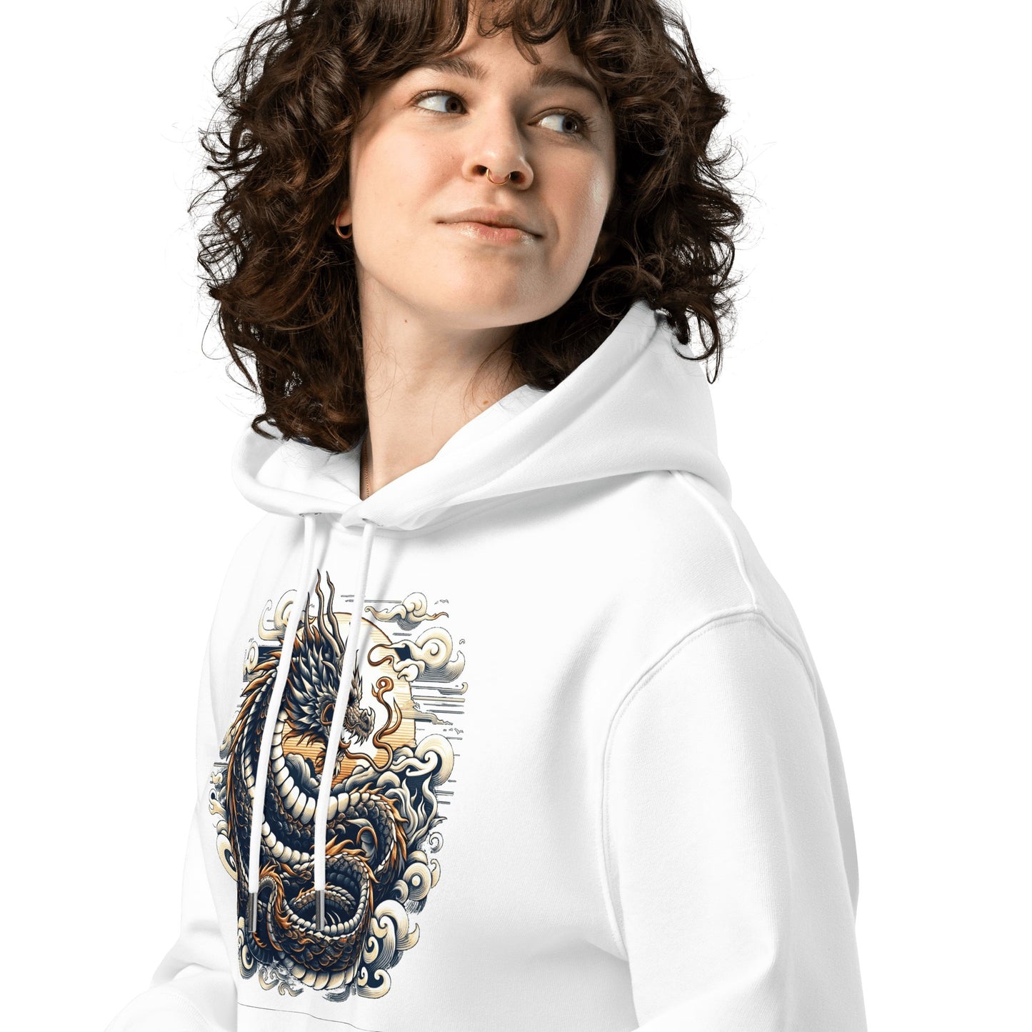 Umweltfreundlicher Unisex Kapuzenpullover "Drache" - Artexio